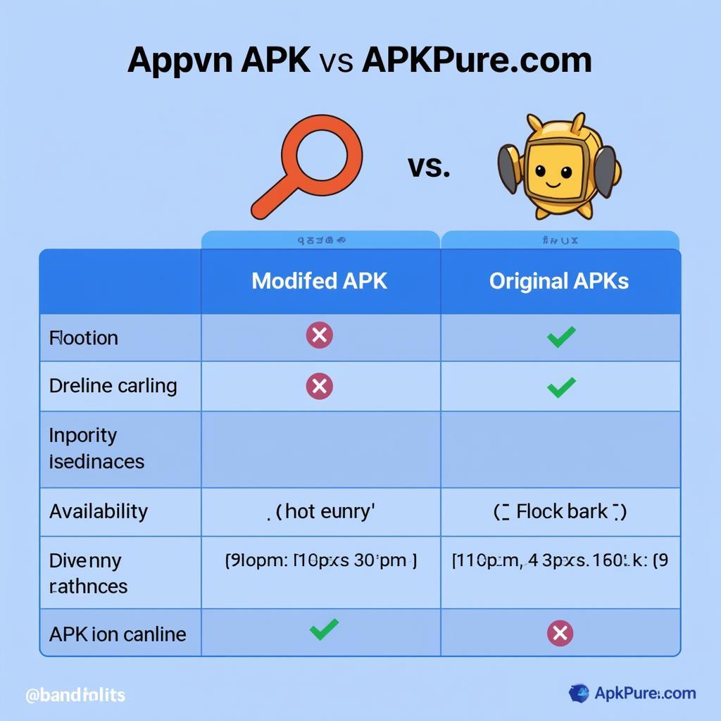 Appvn APK vs APKPure.com Comparison Table