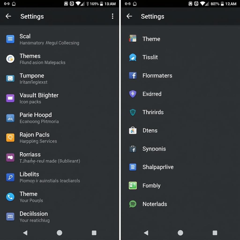 Apus Launcher 2018 Settings Menu