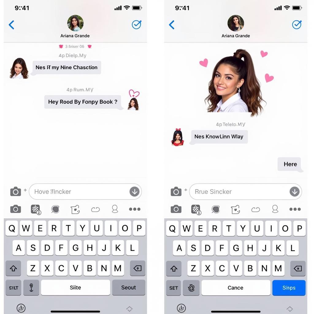 Ariana Grande Stickers Messaging Integration