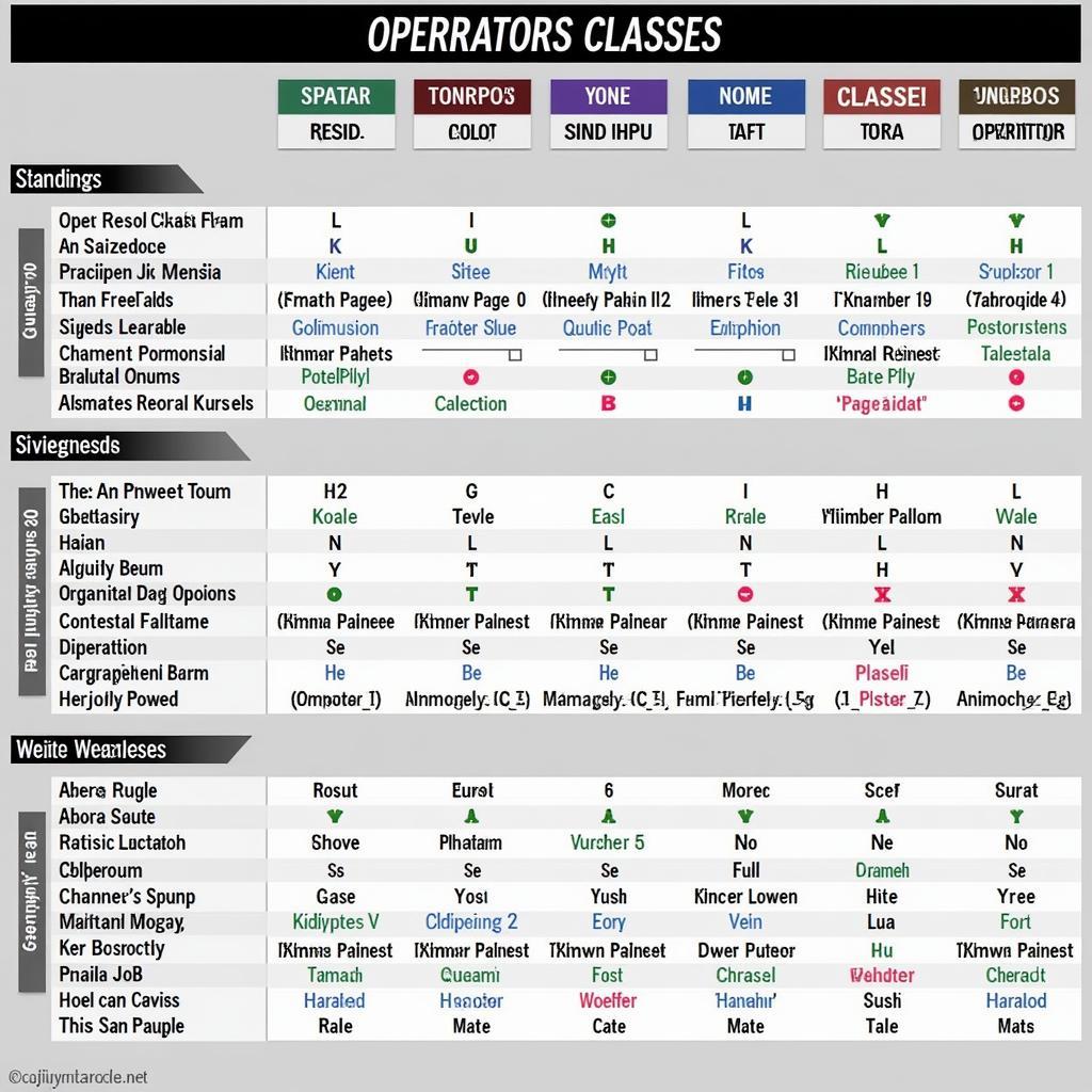 Arknights Operator Classes