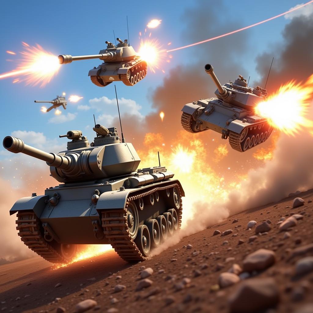 Armor Blitz APK Battle Scene