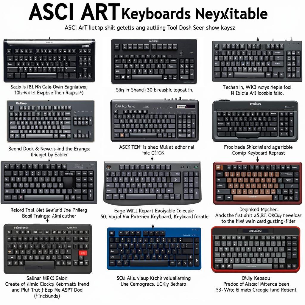 Examples of ASCII Art Keyboards