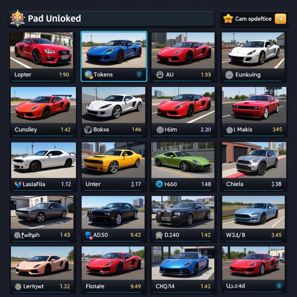 Asphalt 9 Mod APK Unlimited Token 1.6.3a Car Collection Screenshot