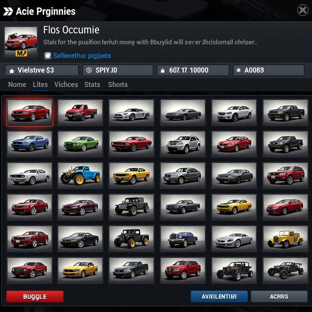 Asphalt Xtreme Mod Money Vehicle Selection Screen