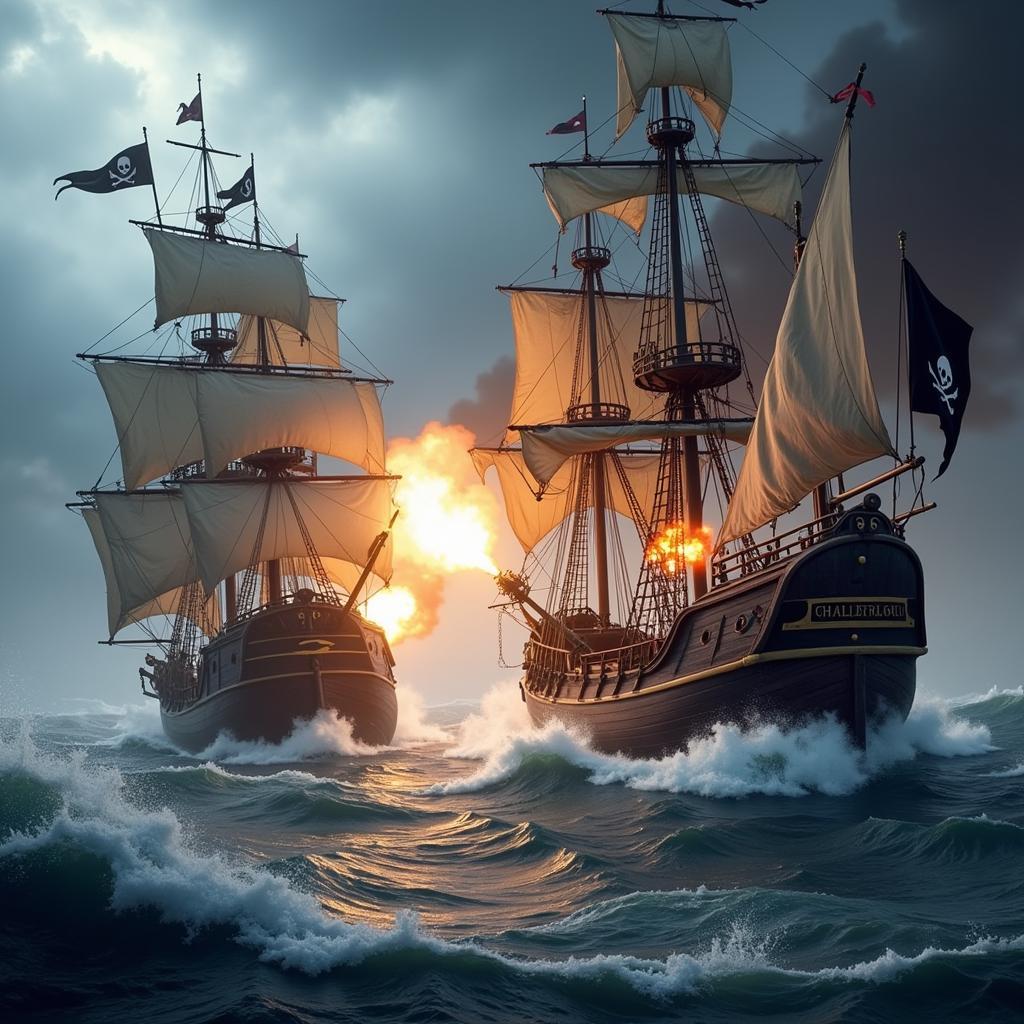 Epic Naval Battle in Assassin's Creed Pirates Mod APK