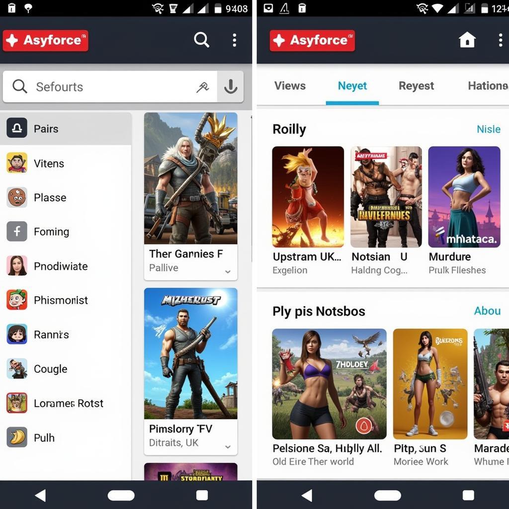 Asyforce APK Interface