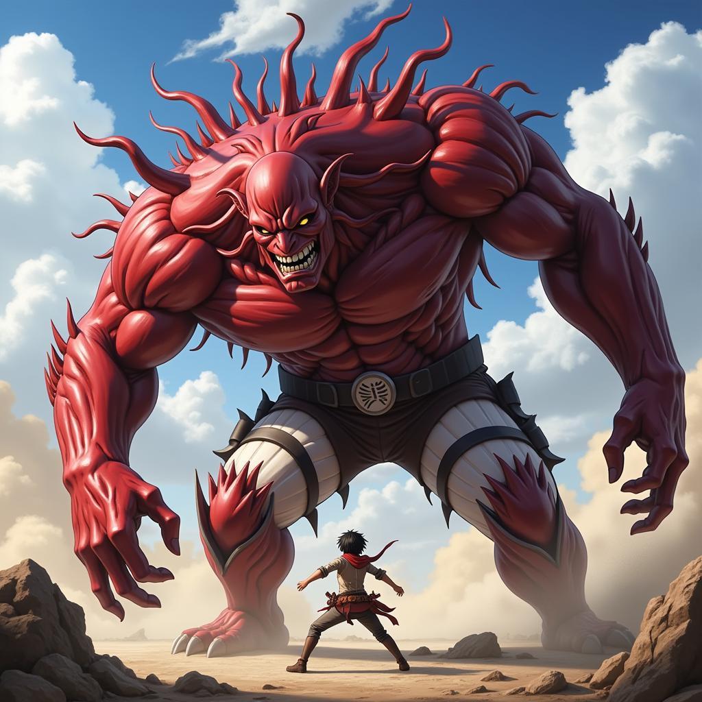 Attack on Titan The Gomez APK Titan Battle Screenshot