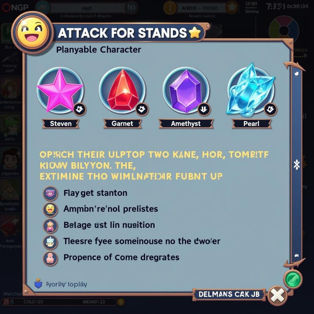 Attack the Light Character Selection Screen