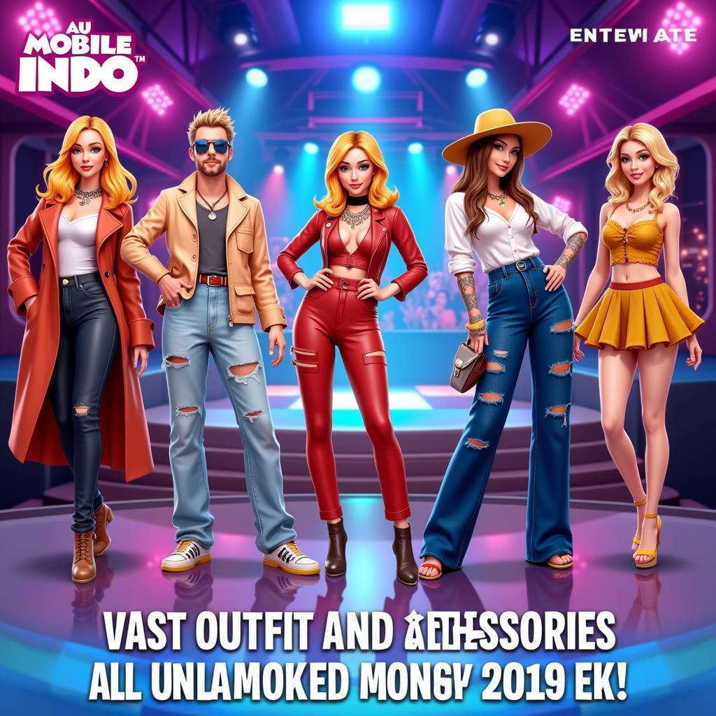 Au Mobile Indo Mod APK Unlimited Money Fashion Showcase