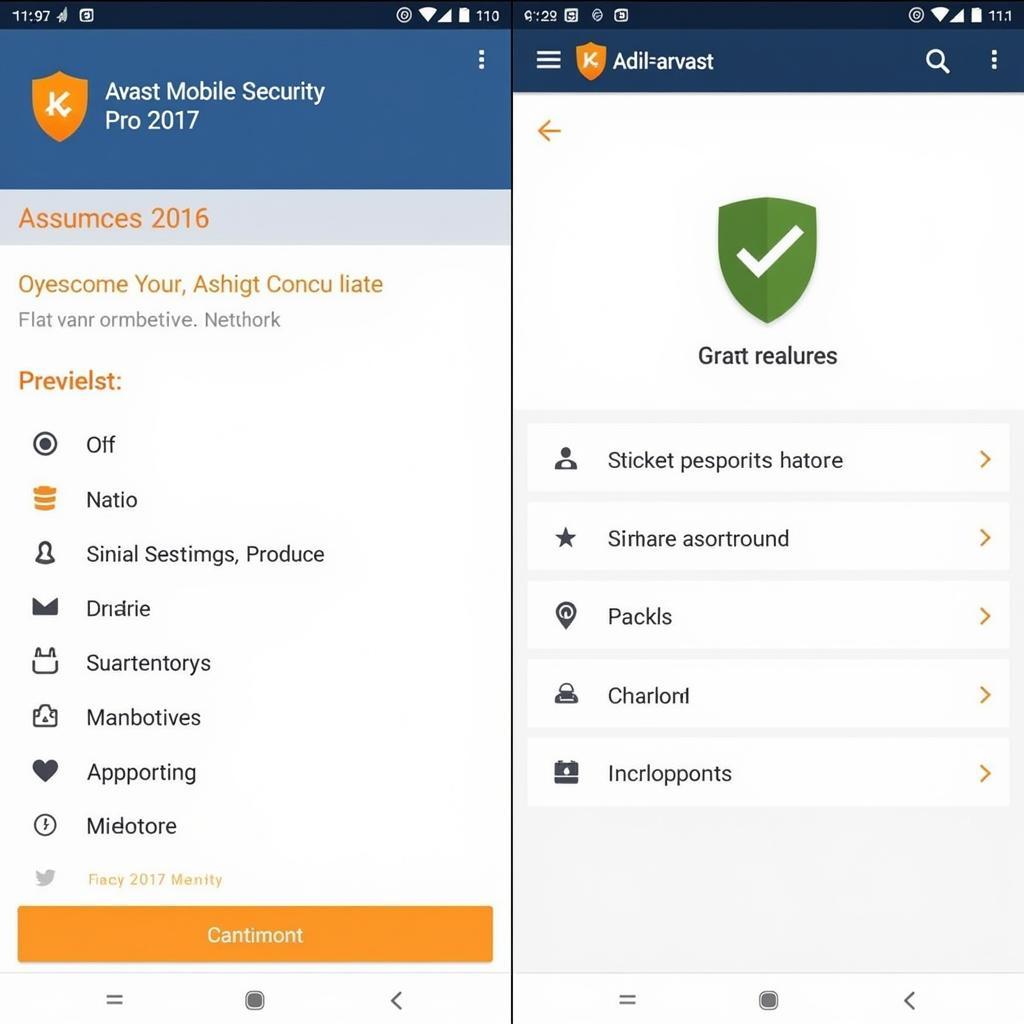 Comparing Avast Mobile Security Pro 2017 with Modern Avast