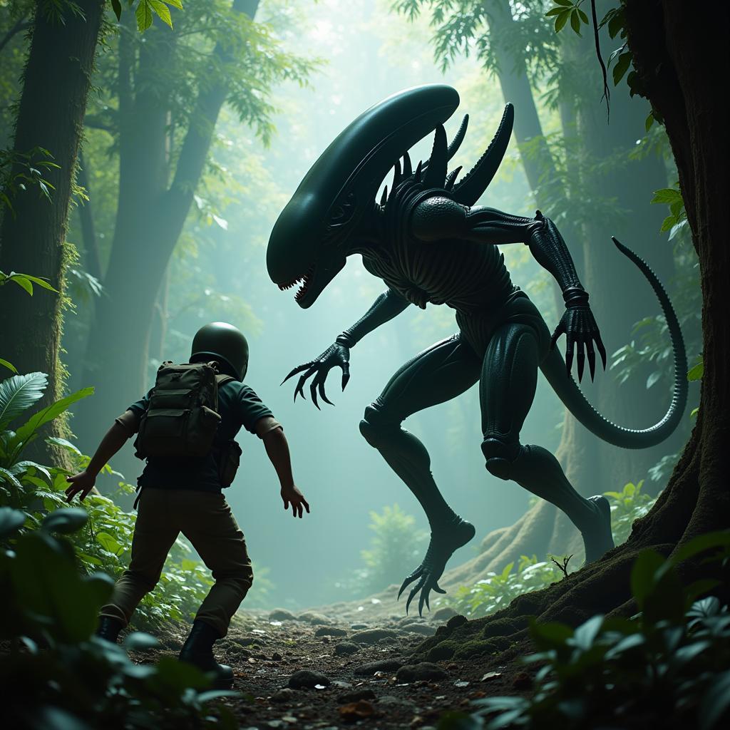 Alien Attacking in AVP Evolution Mod APK