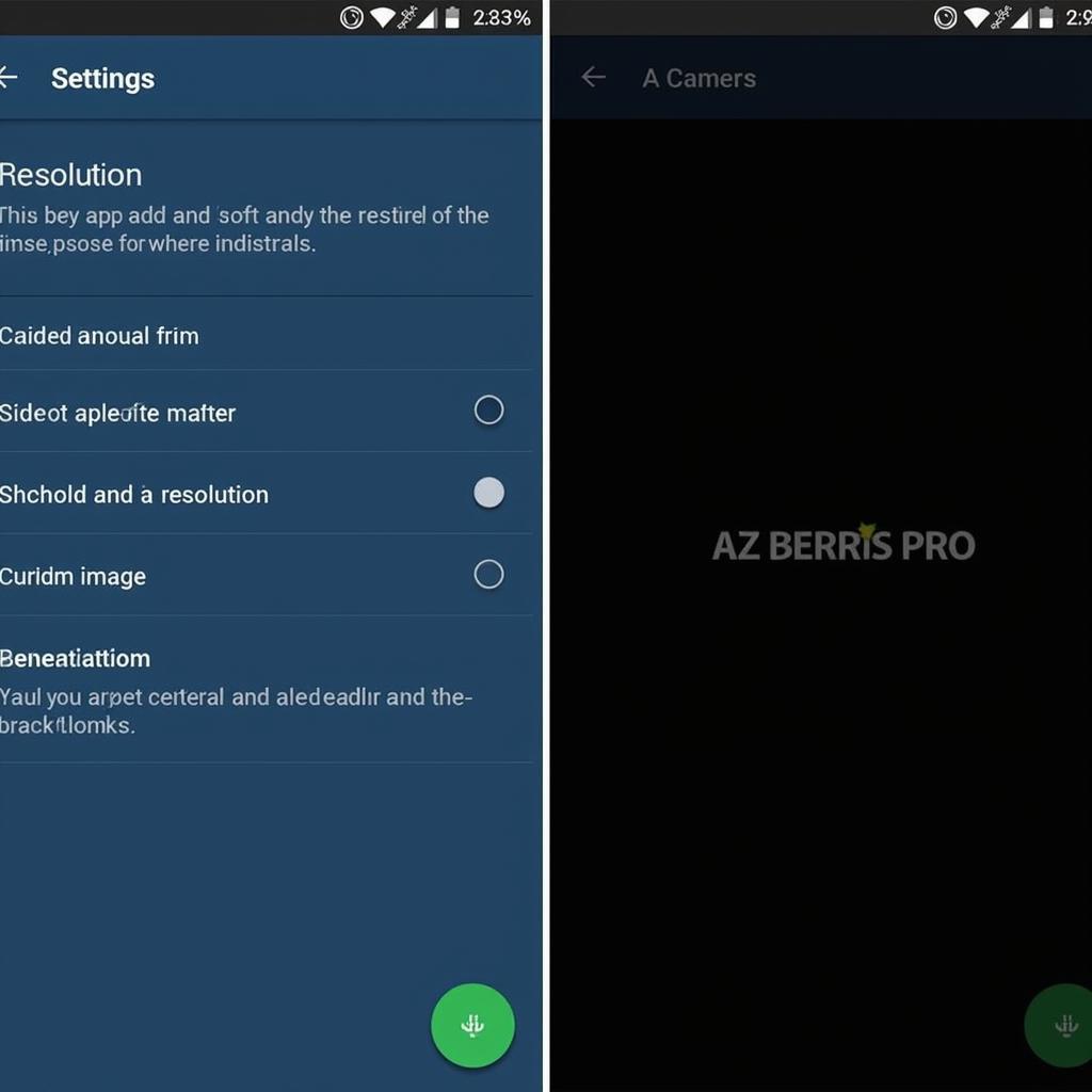 AZ Camera APK Settings