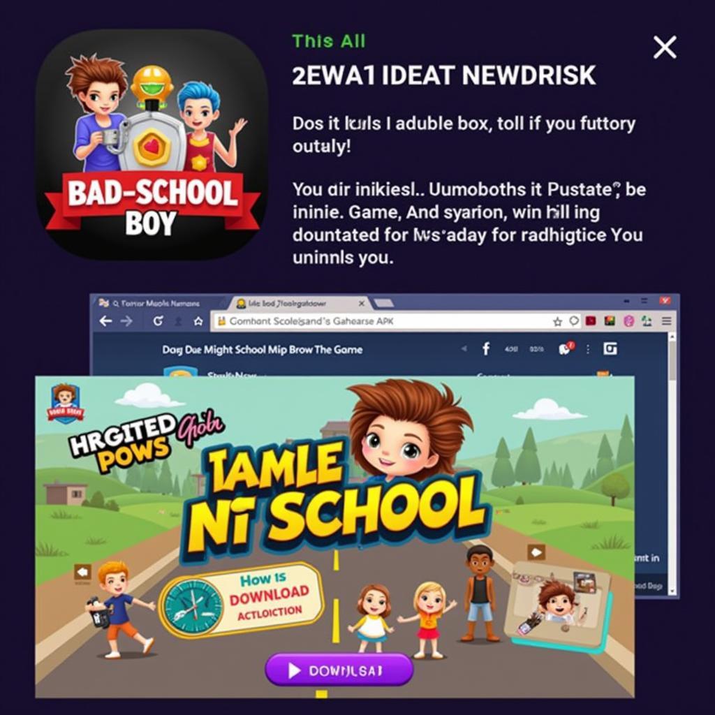 Bad School Boy Game APK Download Button