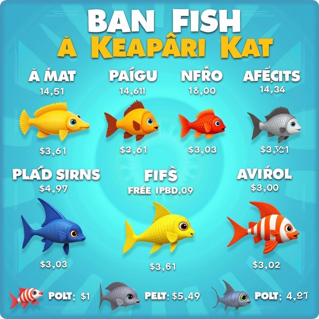 Different Fish Types in Ban Ca Online 3D APK