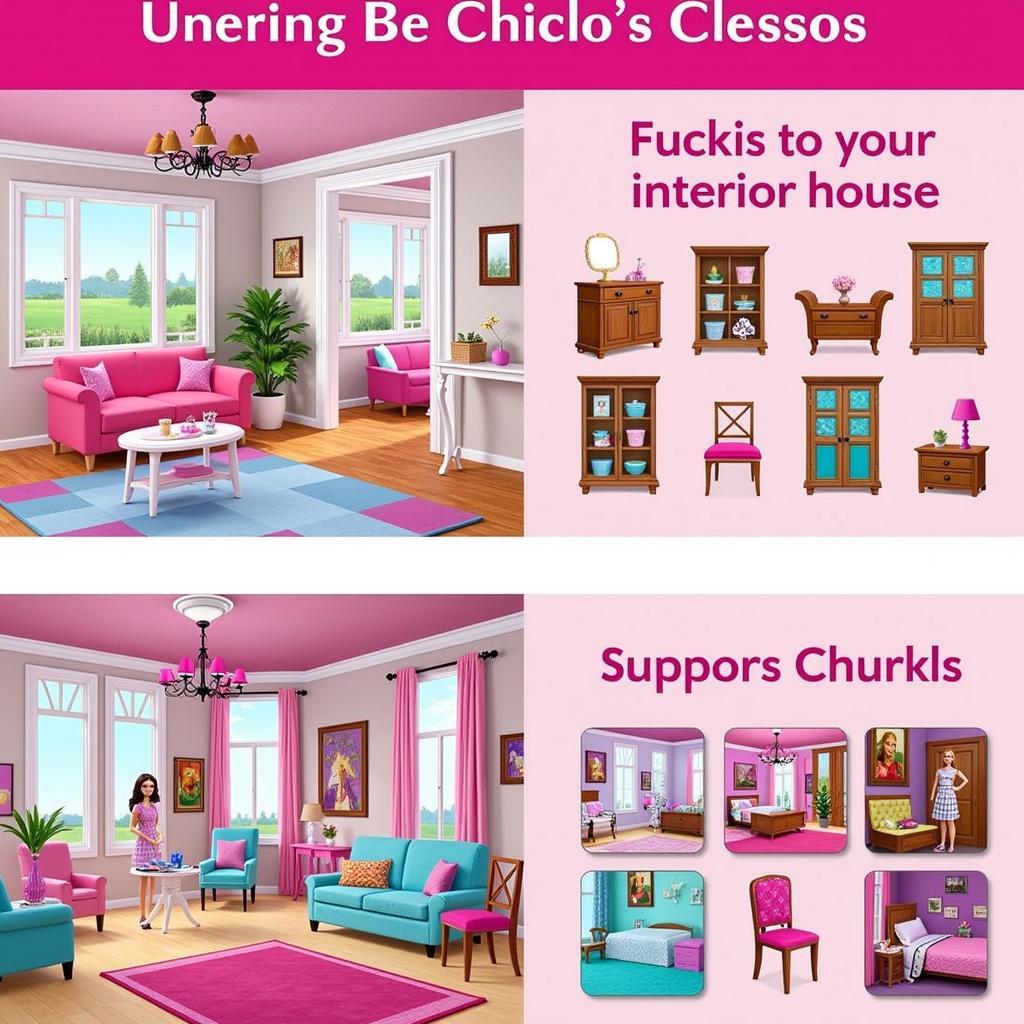 Barbie Dream House Mod APK Interior Design Options