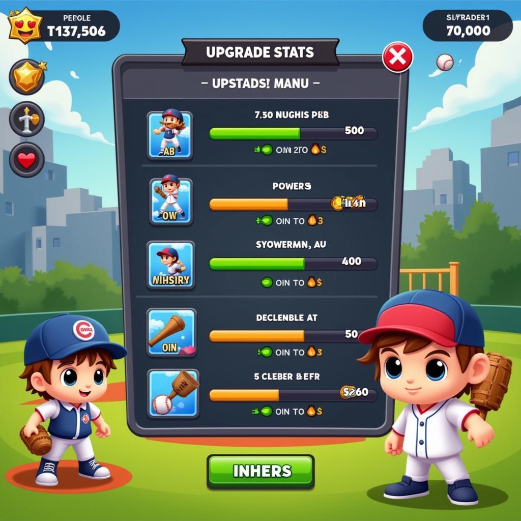 Baseball Boy Mod APK Character Upgrades