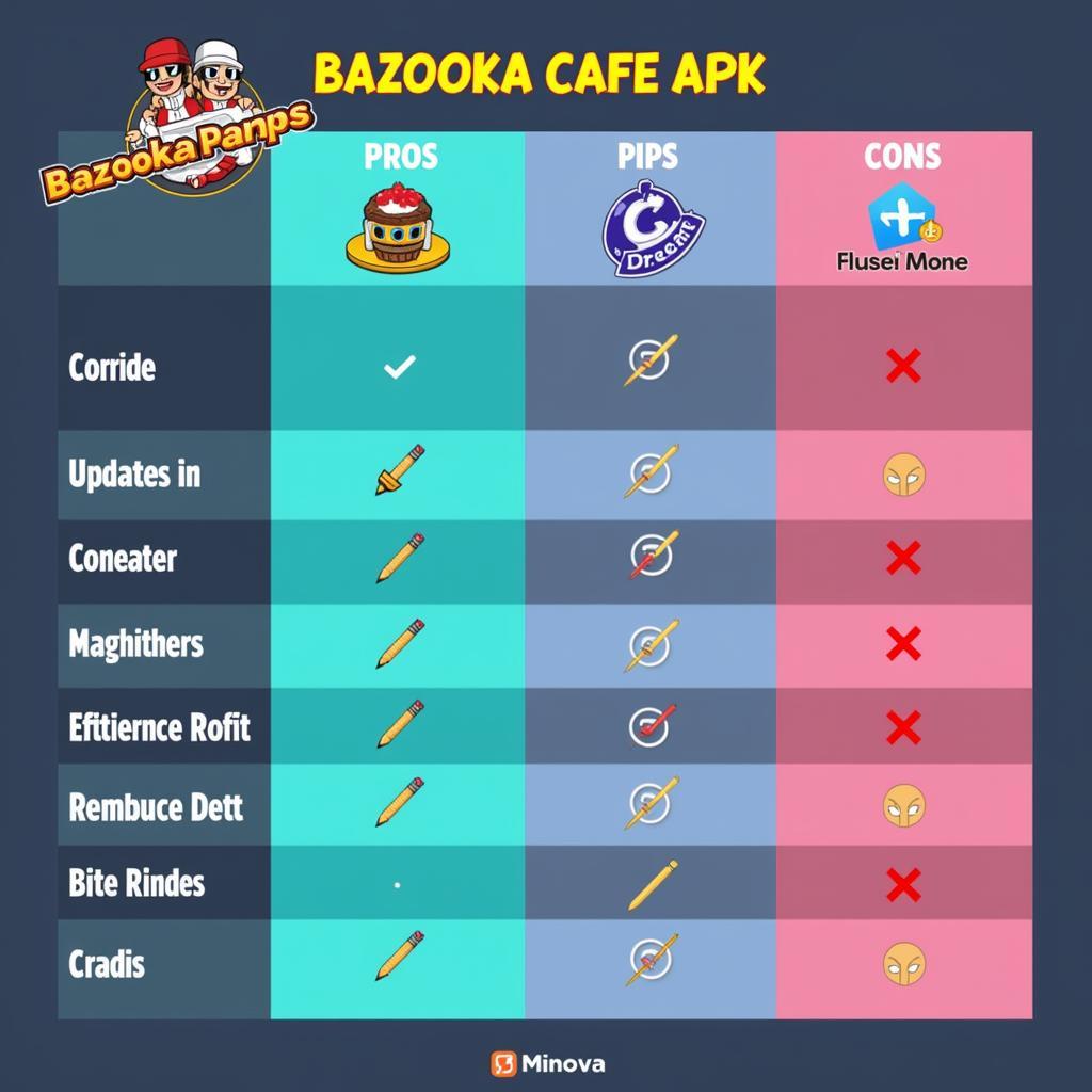 Comparing Bazooka Cafe APK and App Store Versions