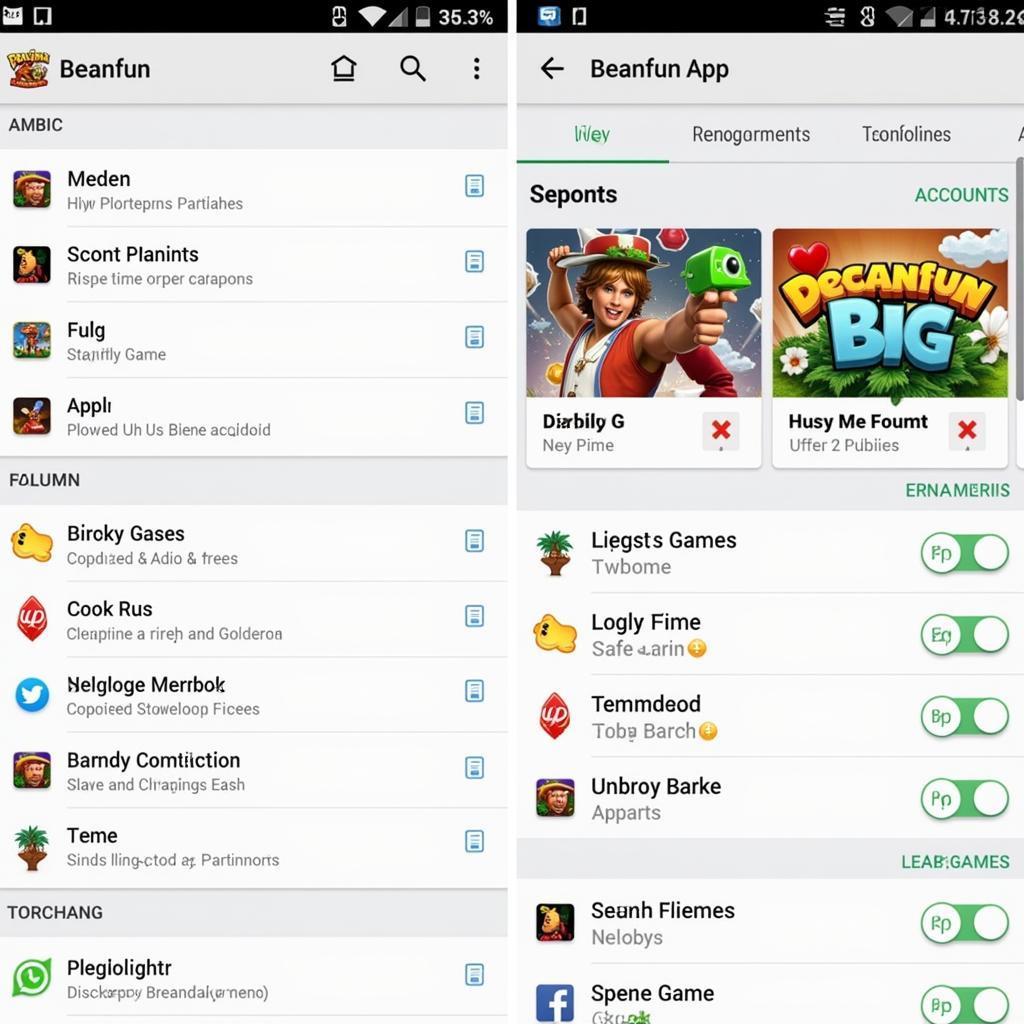 Beanfun APK Interface and Features