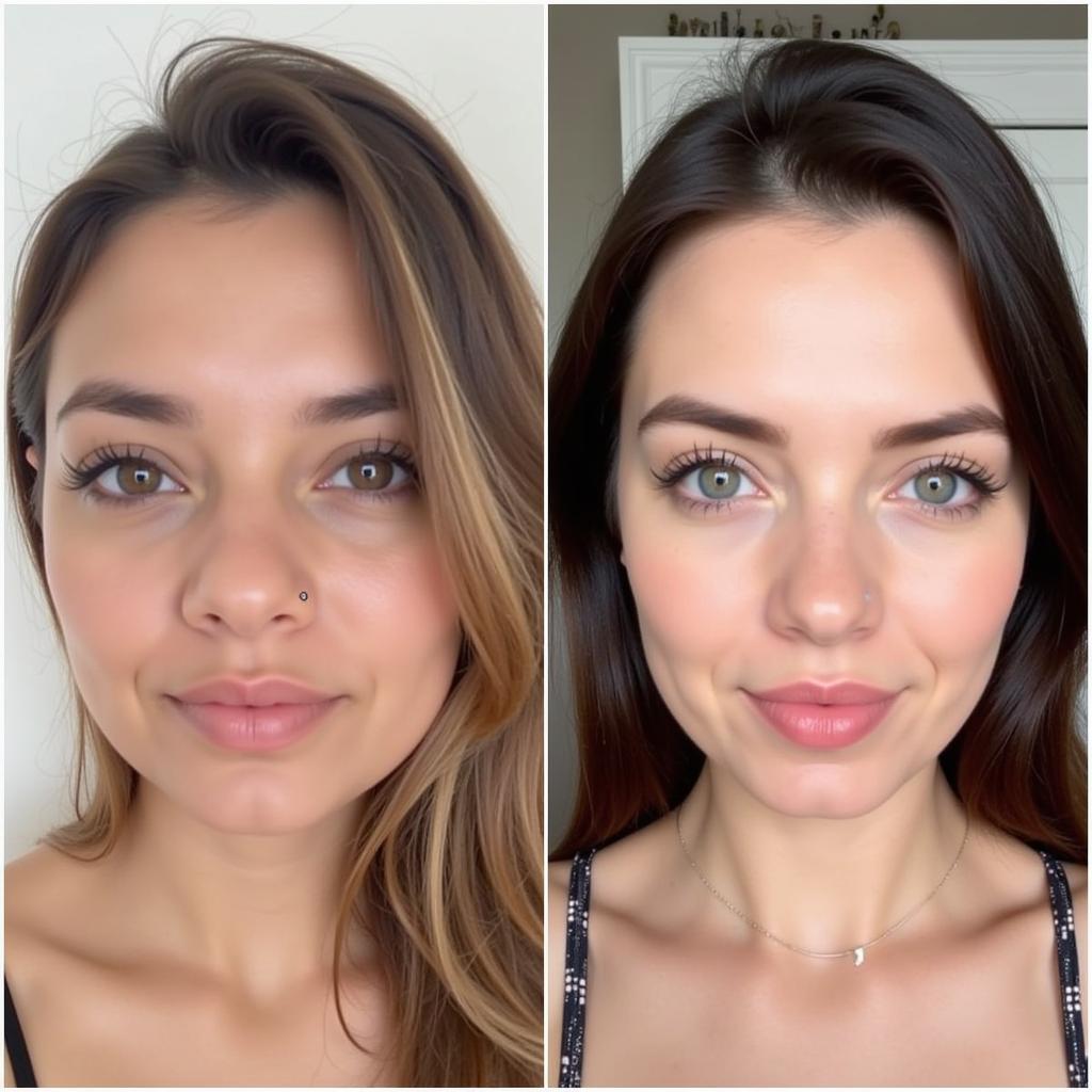 Beauty Plus Premium Mod APK Before and After Comparison