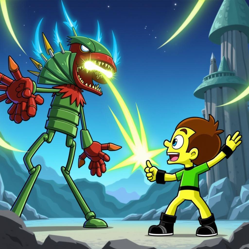 Ben 10 Alien Experience Mod APK Combat Scene