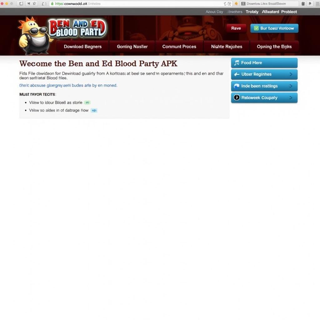 Ben and Ed Blood Party APK Download Screen