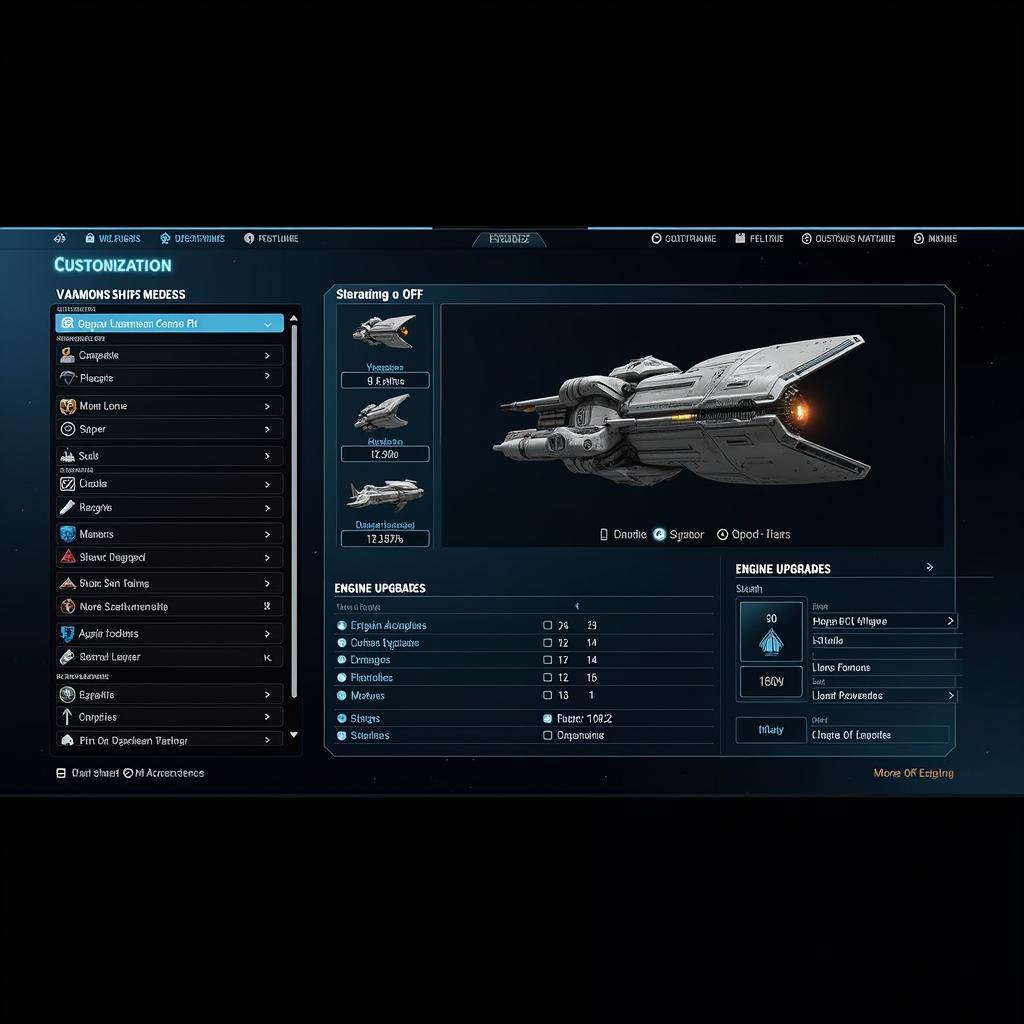 Customizing your spaceship in Beyond Space Remastered APK