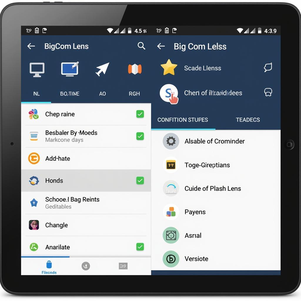 Big Com Lens APK Interface