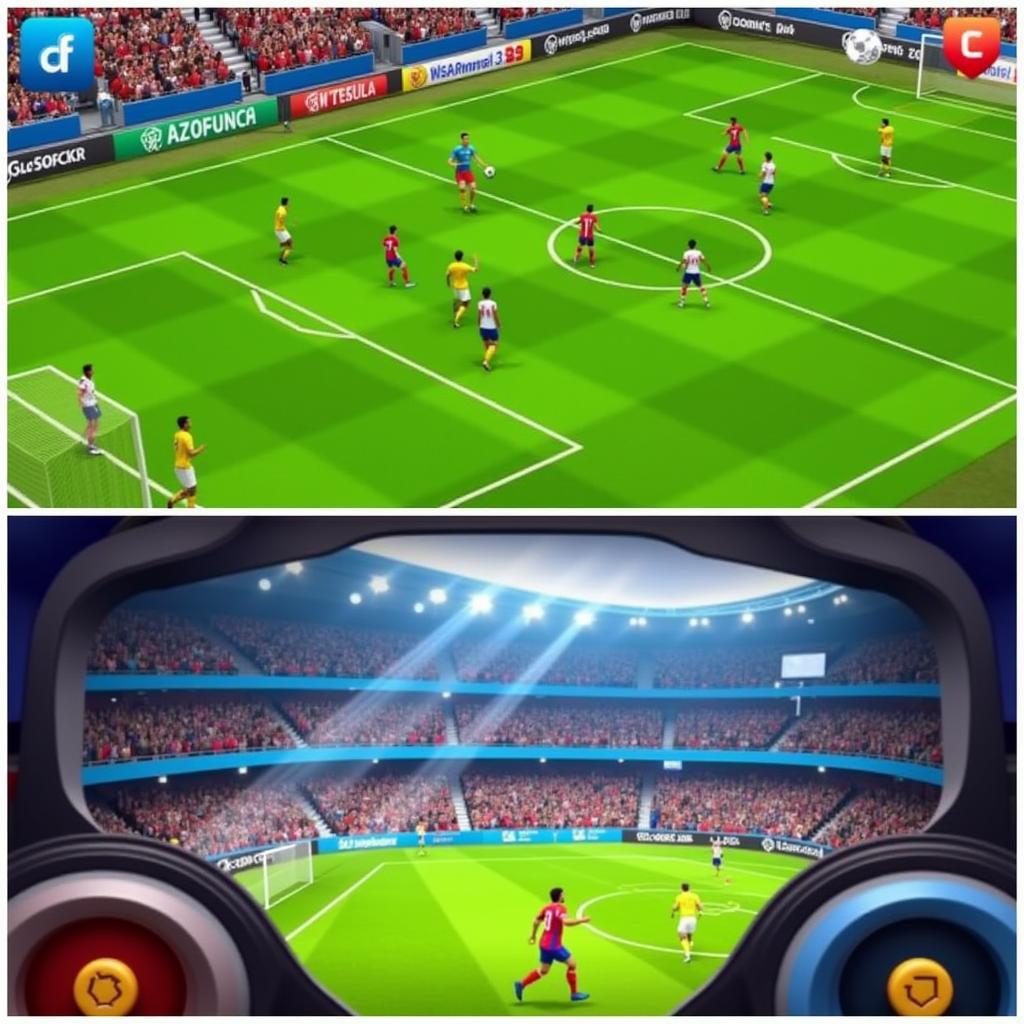 Big Win Soccer Mod APK Match Screen