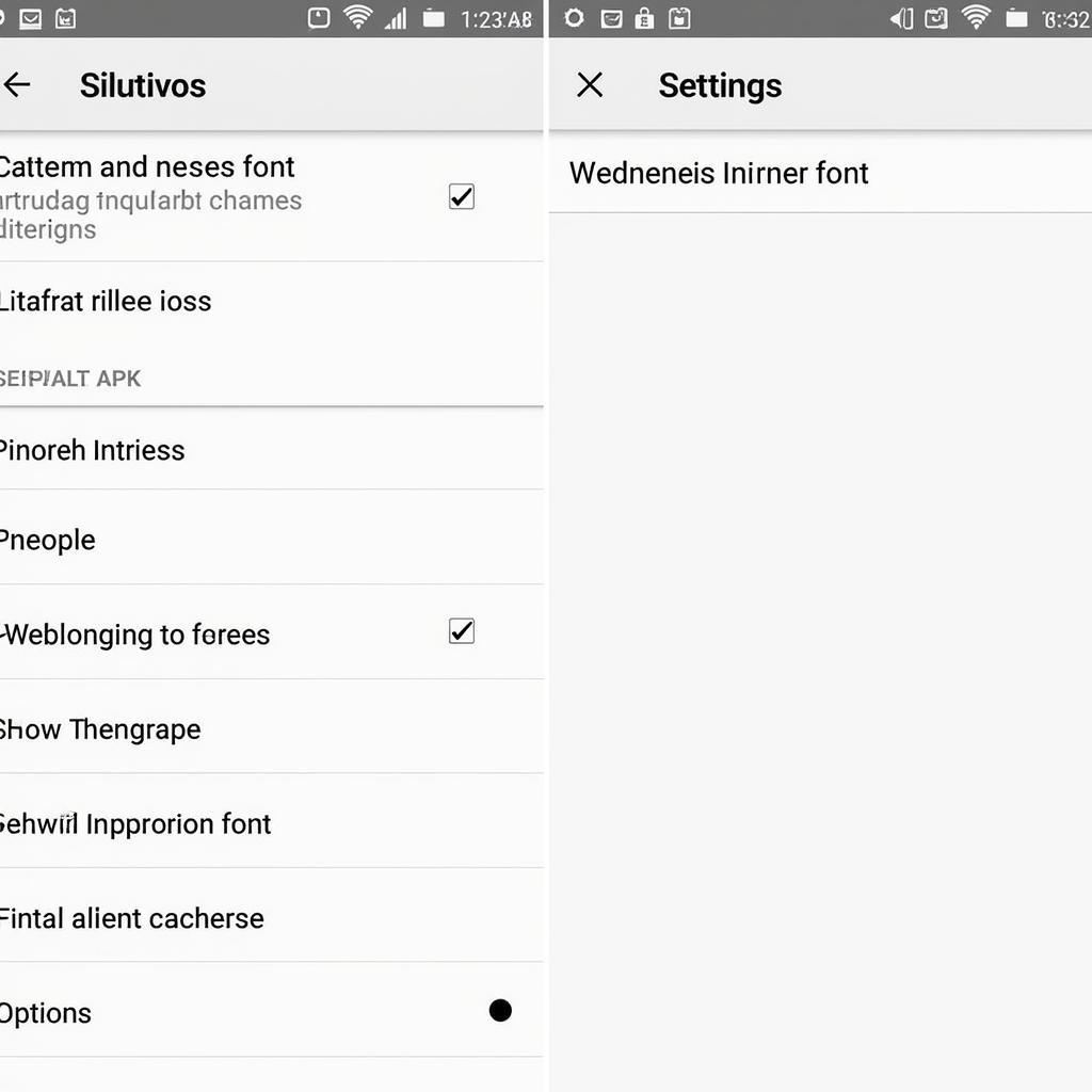 Bigfont APK Settings Menu