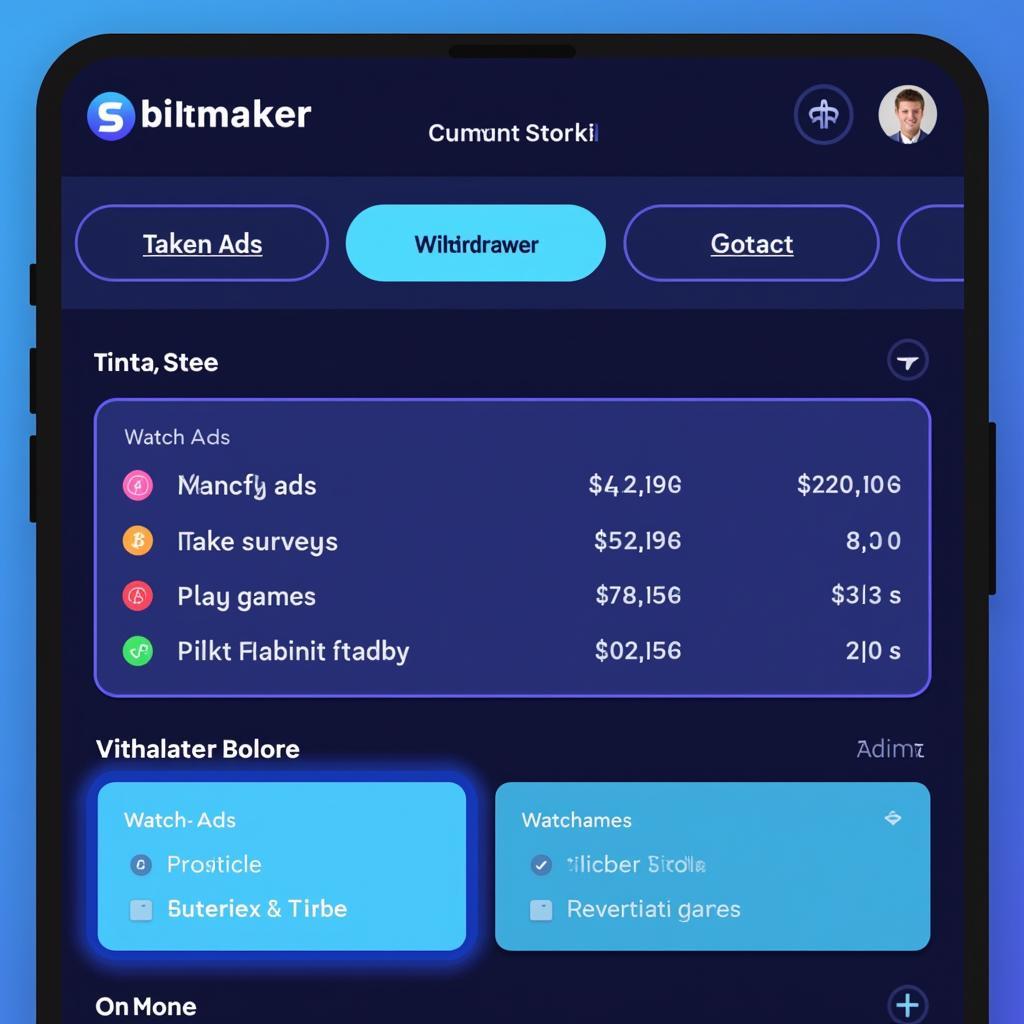 Bitmaker App Interface