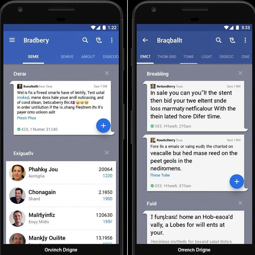 Blackberry Hub APK Mod Interface