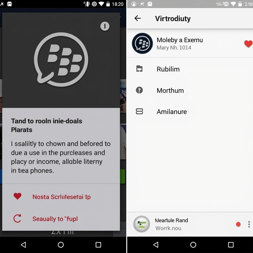 Blackberry Music Player APK Running on Android