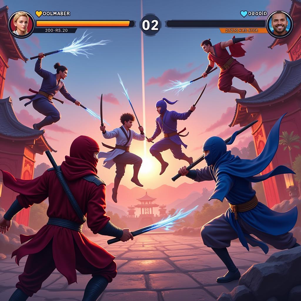 Bladeheart Ninja APK Multiplayer Battle Scene