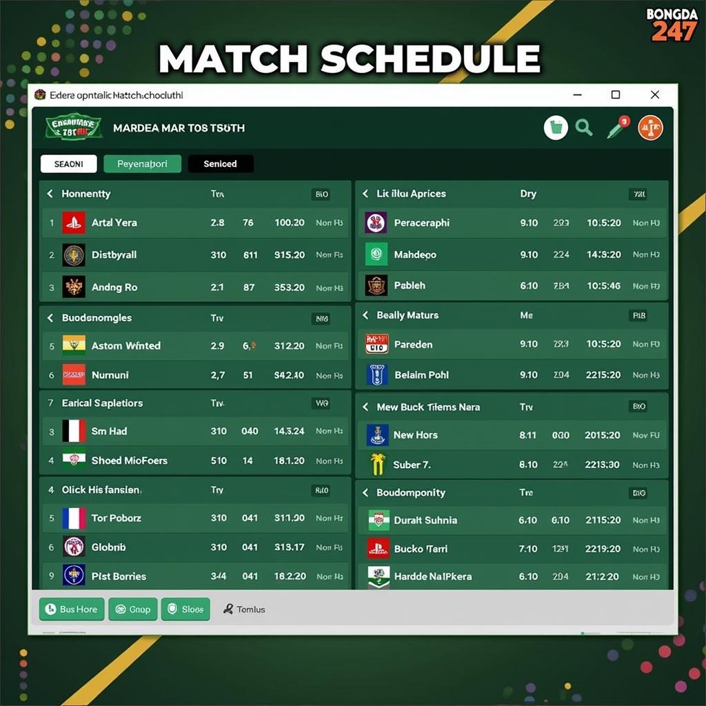 Bongda 247 APK Match Schedule Feature