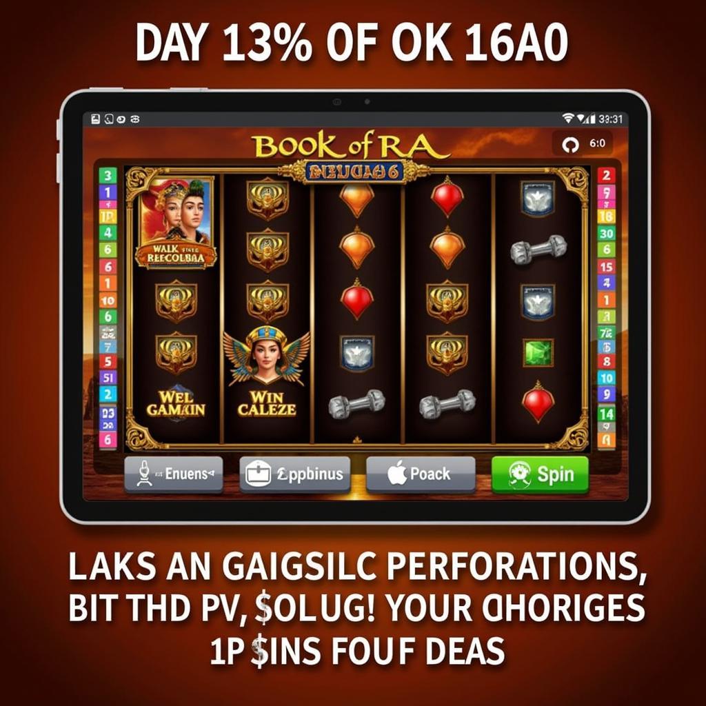 Book of Ra Deluxe 6 APK Mobile Interface