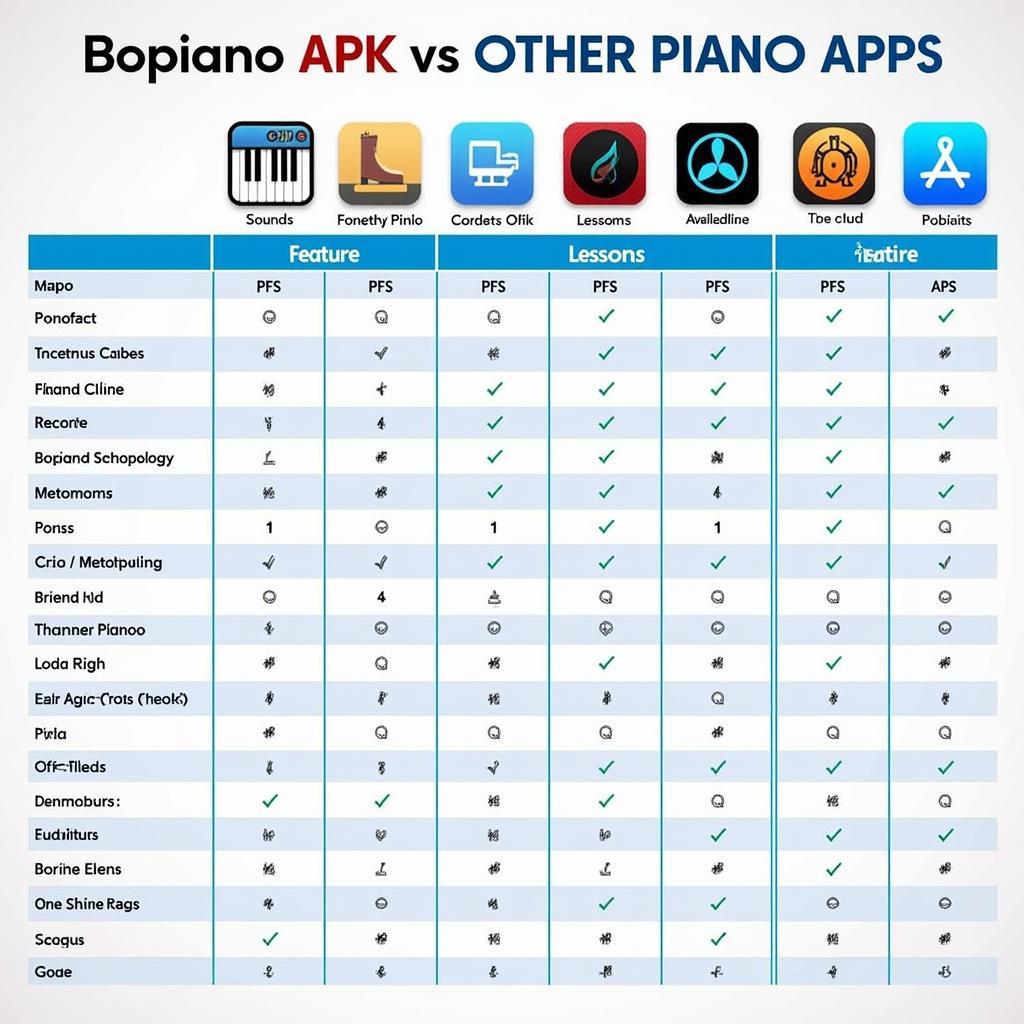 Bopiano APK Comparison Chart