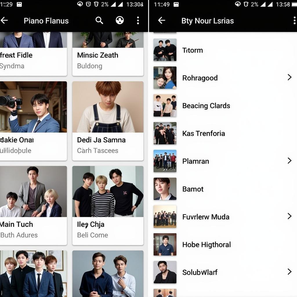 BTS Piano APK Song Selection