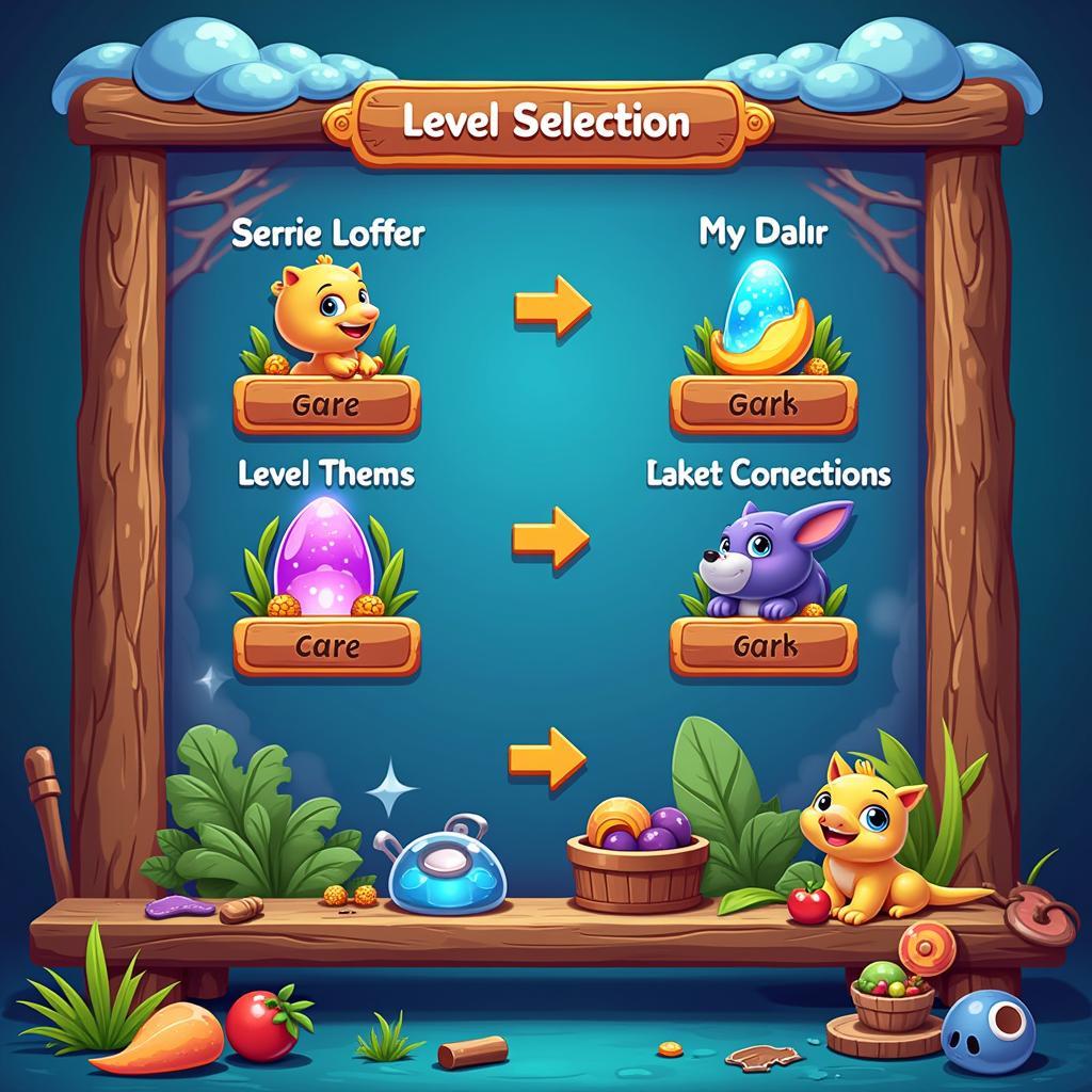 Bubble Shooter Level Selection Screen