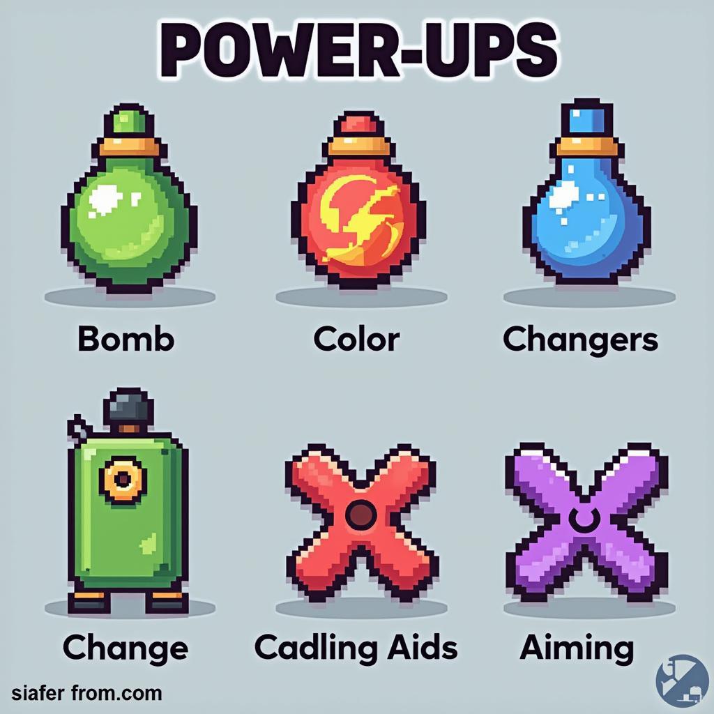 Bubble Shooter Power-Ups Illustration