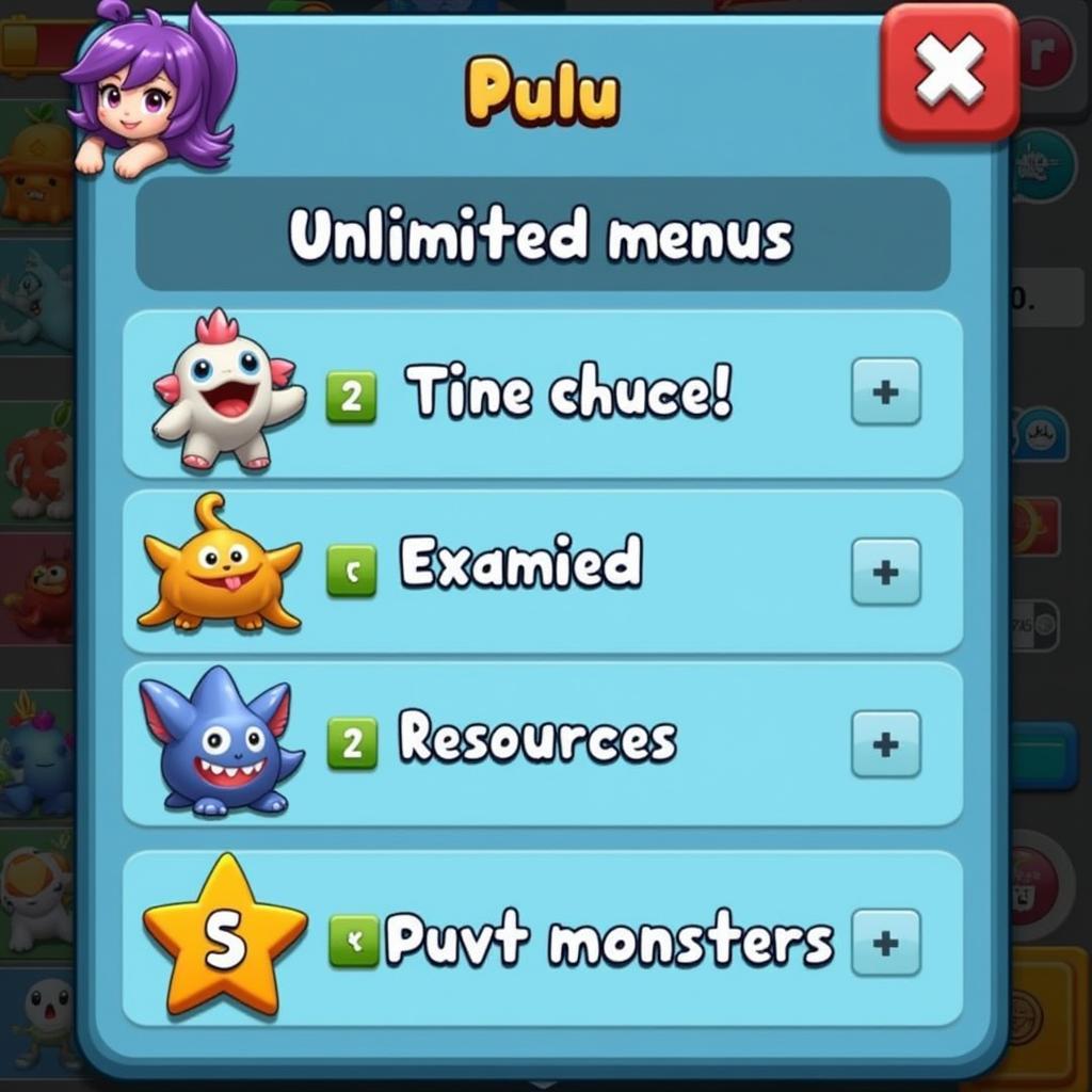 Bulu Monster Mod Apk Menu