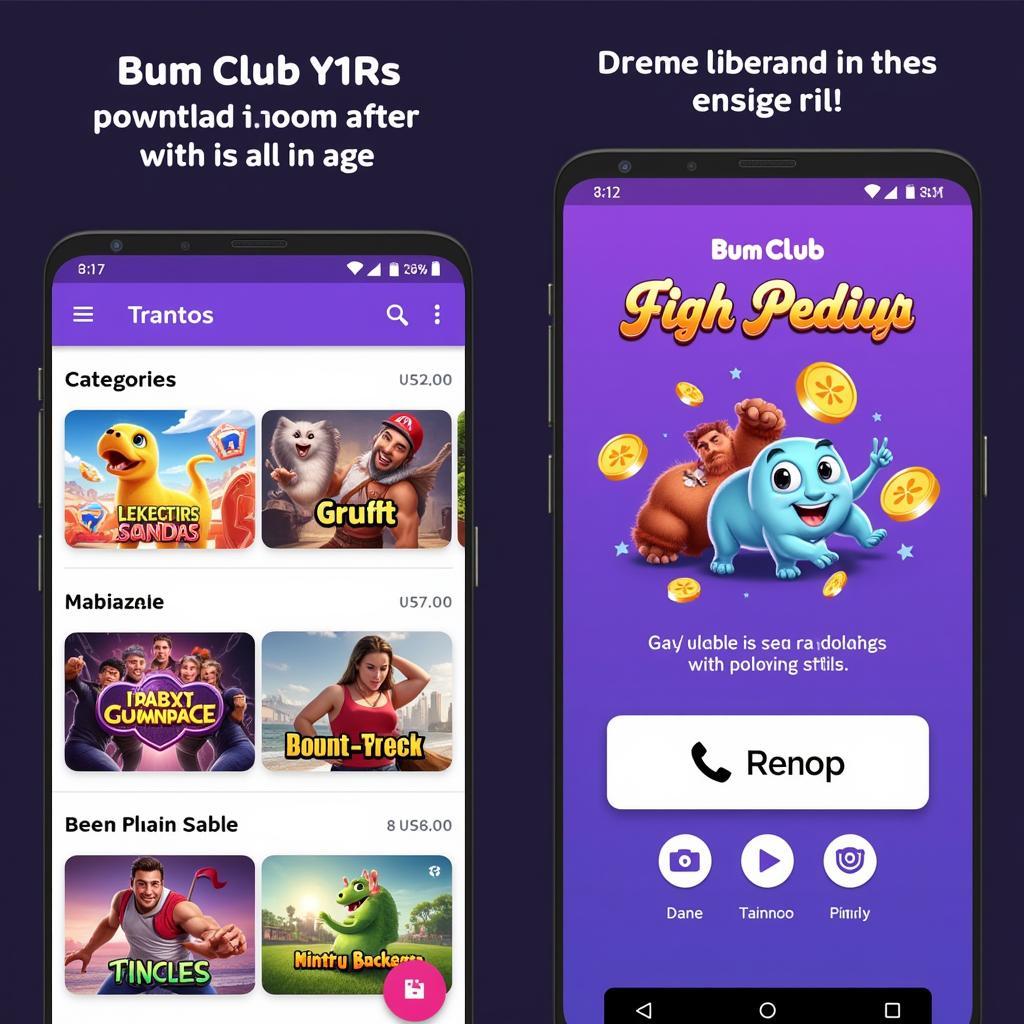 Bum Club International Game Portal APK Download Interface