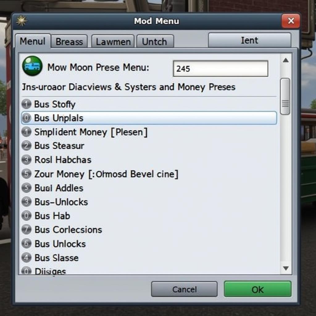 Bus Simulator Ultimate Mod Menu