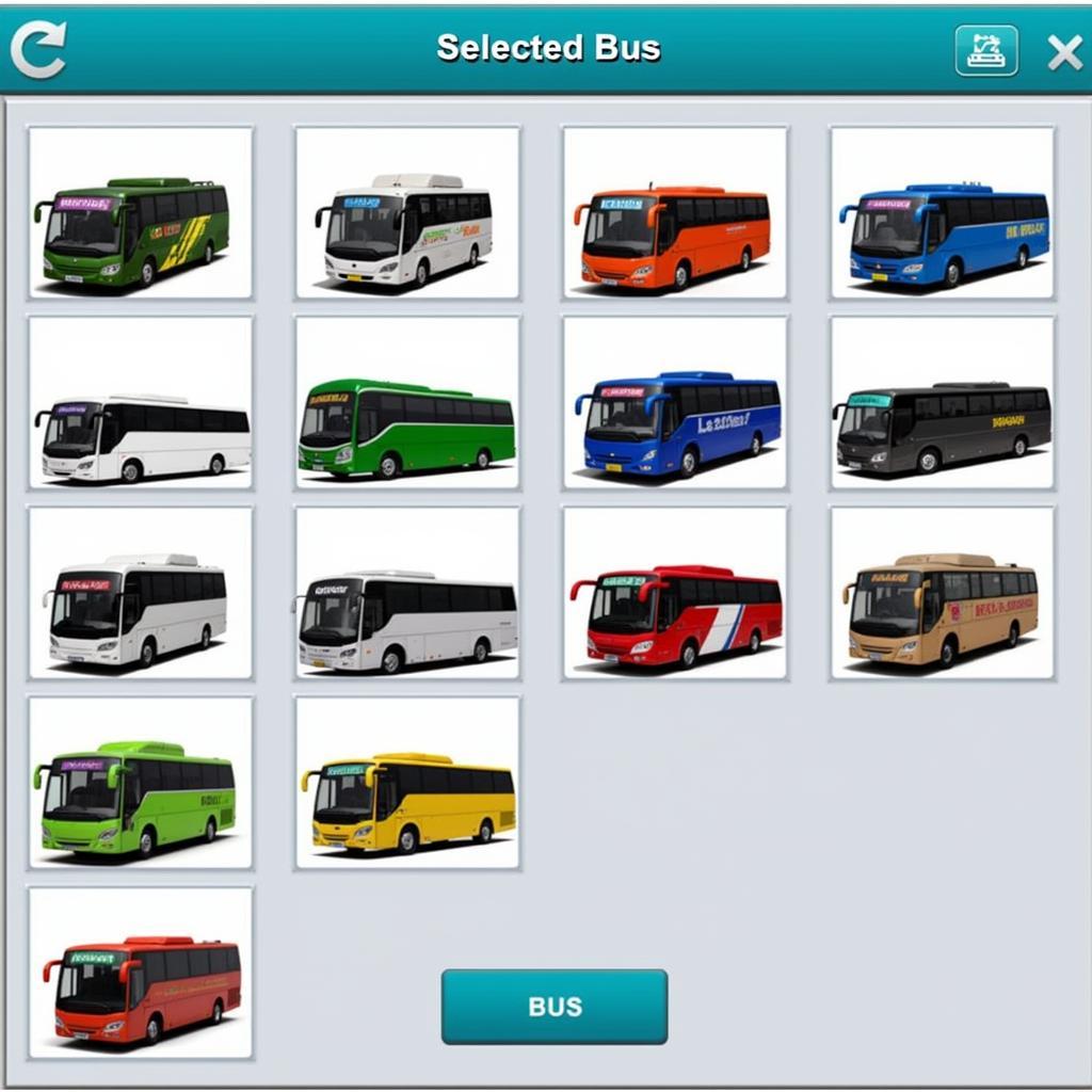 Bus Simulator Vietnam Mod APK Bus Selection Screen