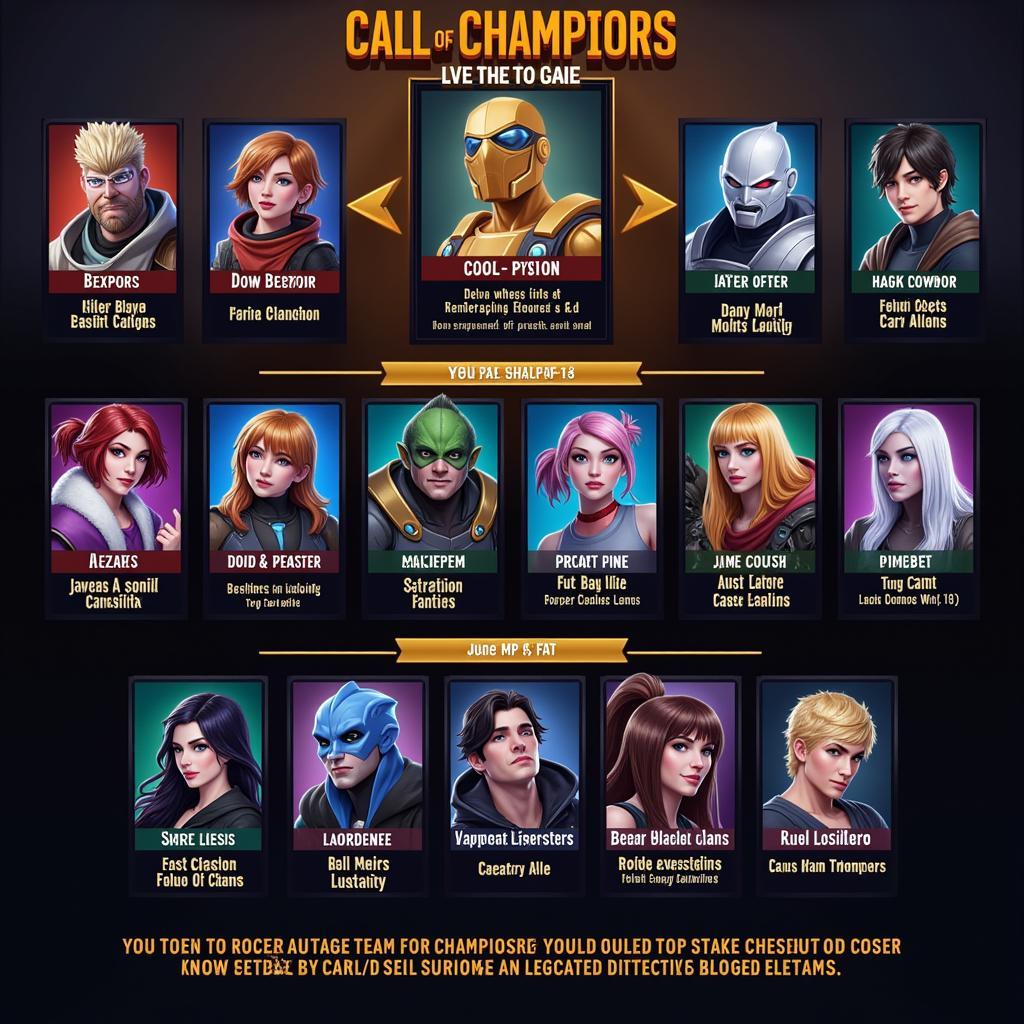 Call of Champions Champion Roster