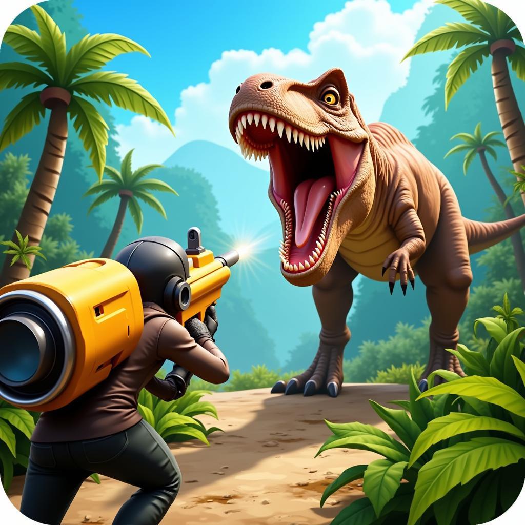 Call of Mini Dino Hunter Mod APK Gameplay Screenshot