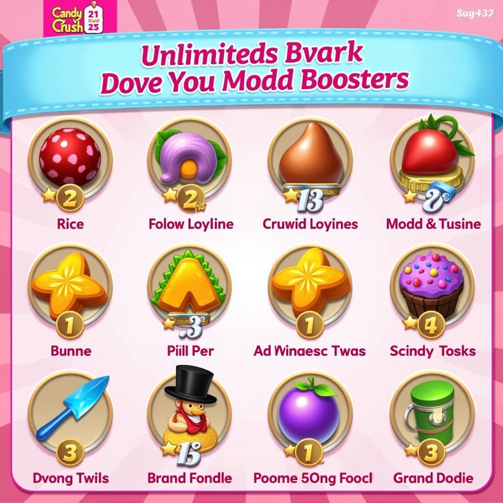 Candy Crush Mod APK Unlimited Gold Boosters Display