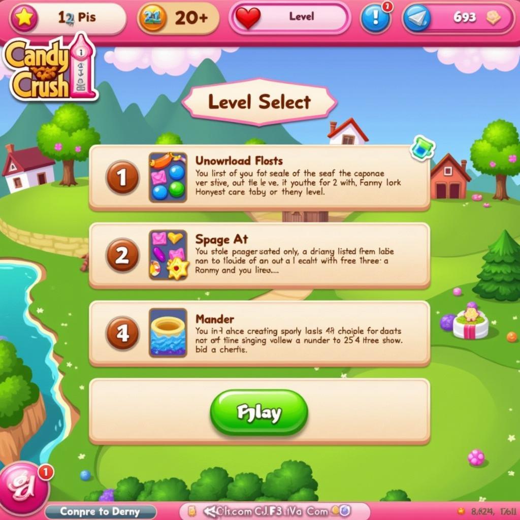 Candy Crush Saga 2015 Level Select Screen