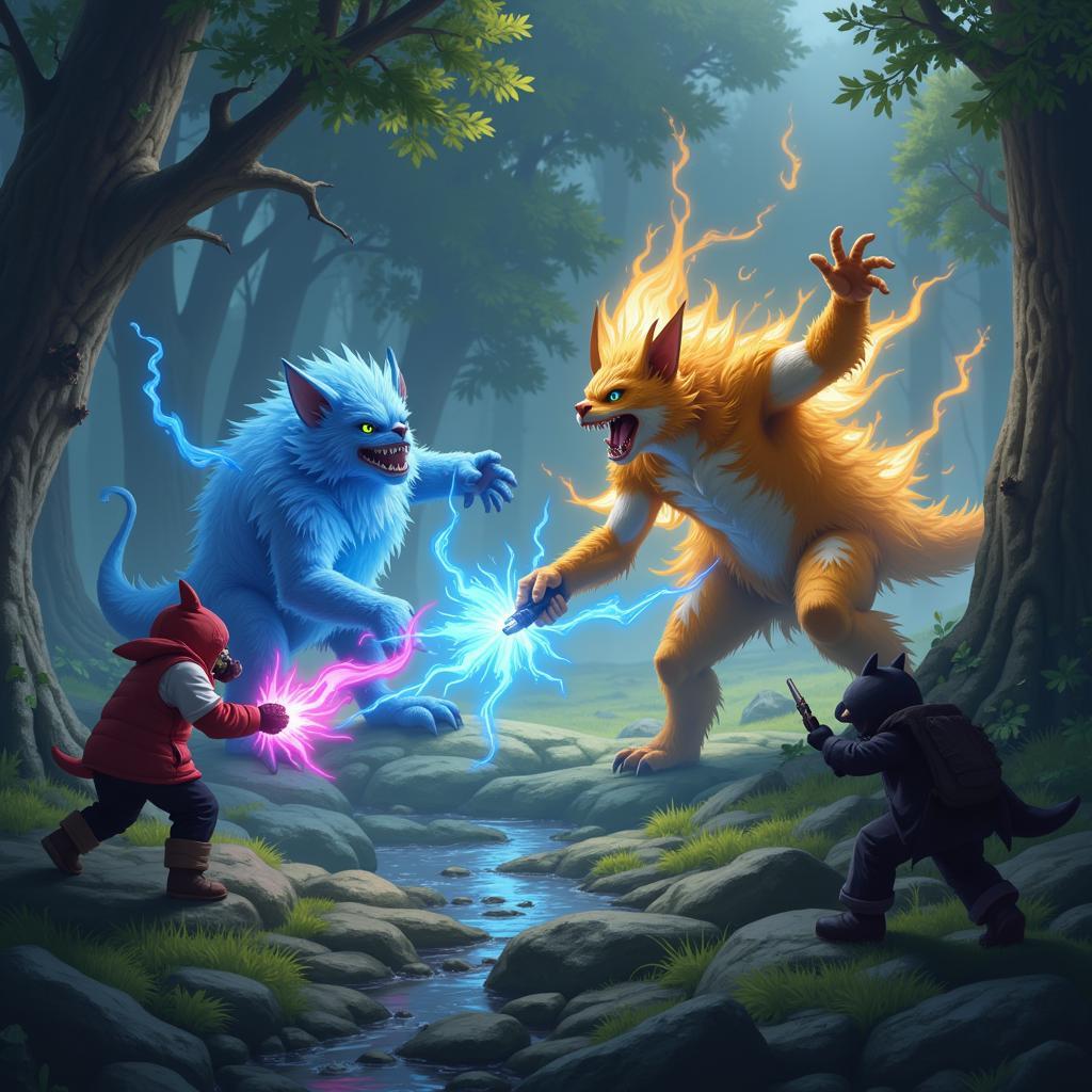 Card War Adventure Time Mod APK Battle Scene