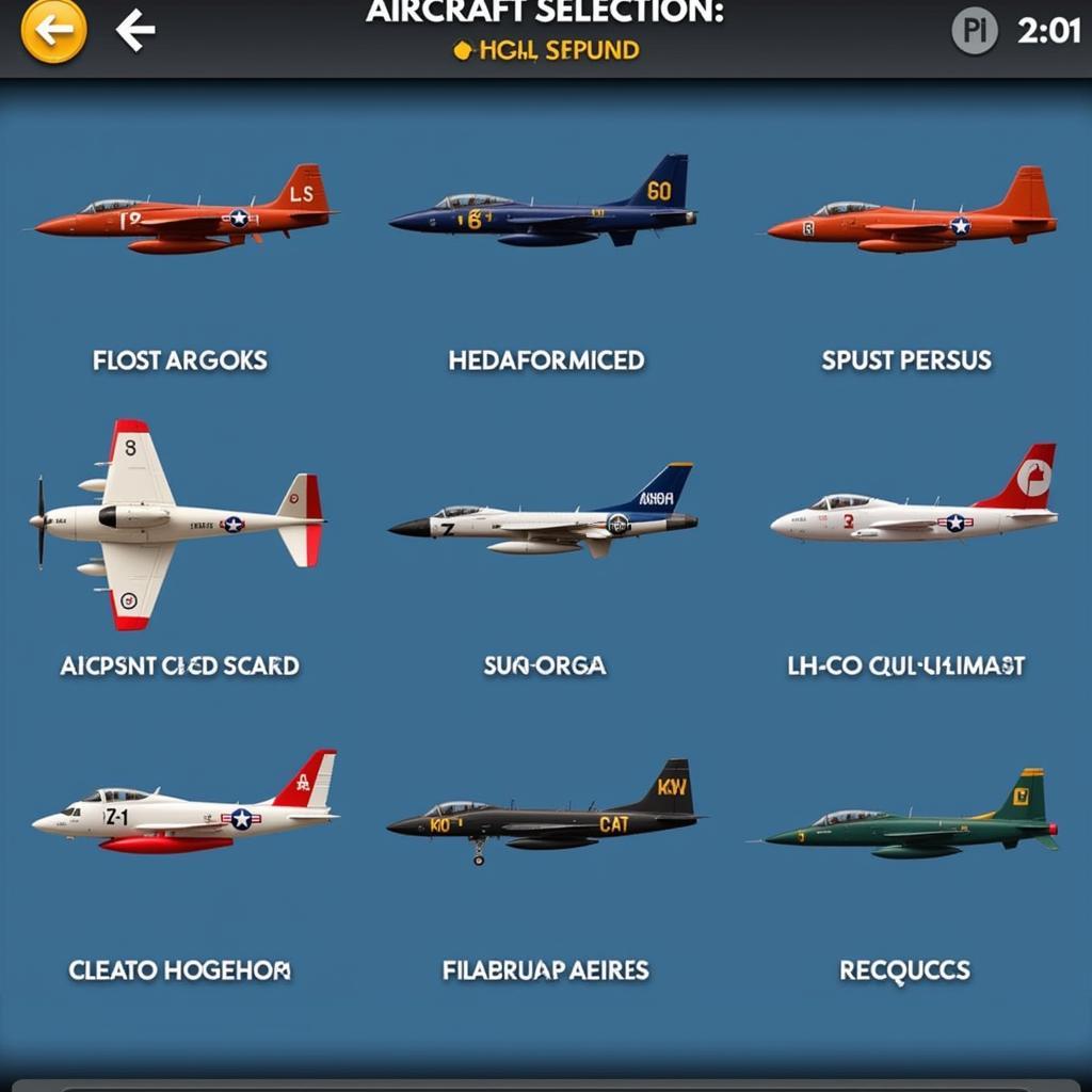 Carrier Landing Pro Mod APK Aircraft Selection