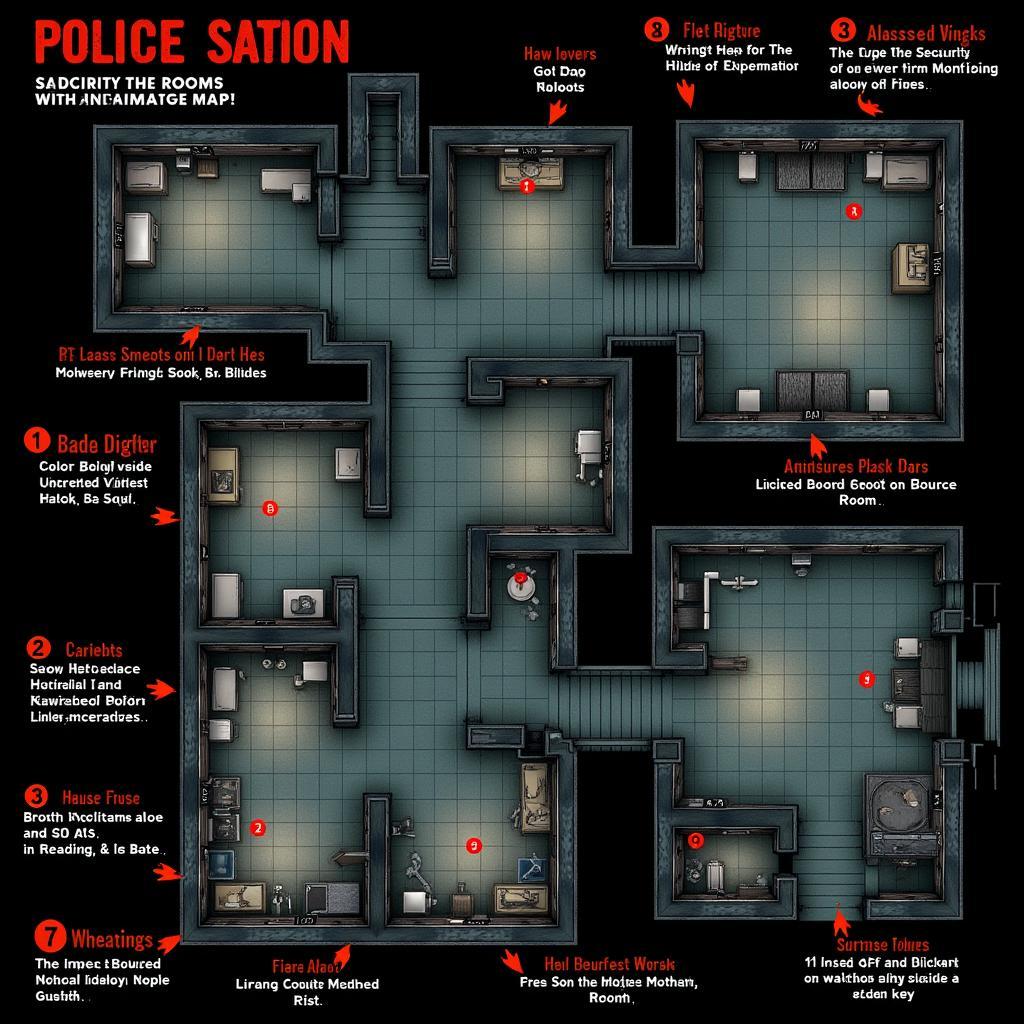 Case 2 Animatronics Survival Police Station Map